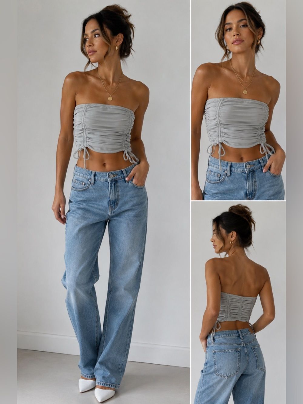 NWT Forever 21 Gray Tube Top Rushed Size XL